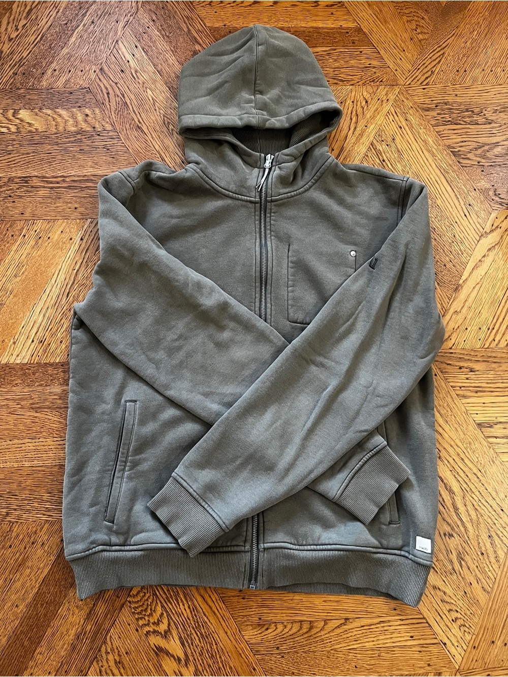 Vuori Seaside Fleece Hoodie - Grayish Green M